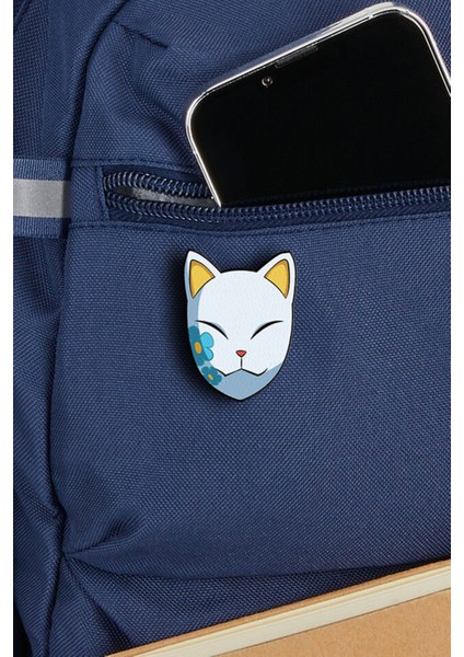 Tanjiro Mask No2 Anime Rozet - Pin - Rozet - Broş - Yaka Çanta Aksesuar modelleri