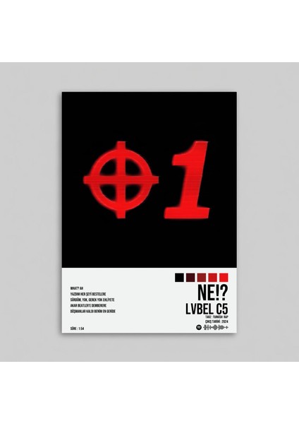 Lvbel C5 - Ne!? Spotify Çerçevesiz Tasarım Poster