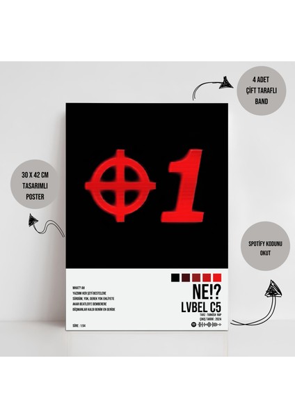 Lvbel C5 - Ne!? Spotify Çerçevesiz Tasarım Poster