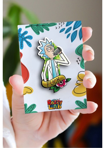 Rick Drink - Pin - Rozet - Broş - Yaka Çanta Aksesuar