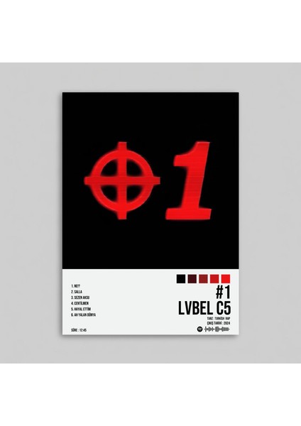 Lvbel C5 - #1 Albüm Spotify Çerçevesiz Tasarım Poster