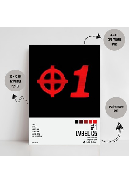Lvbel C5 - #1 Albüm Spotify Çerçevesiz Tasarım Poster