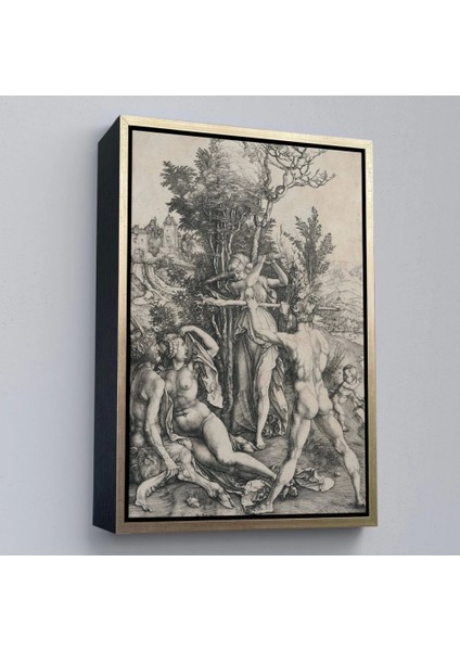 - Çerçeveli Albrecht Dürer - Herkül Yol Ayrımında Tablo - Hercules At The CROSSROADS-7326