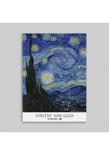 Vıncent Van Gogh - The Starry Night / Tasarımlı Poster