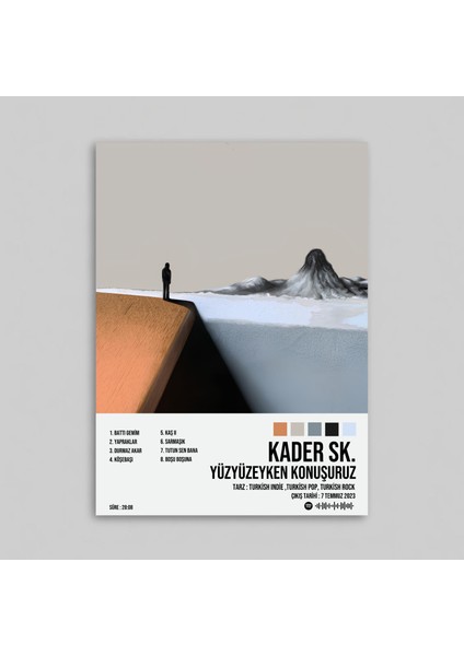 Yüzyüzeyken Konuşuruz - Kader Sk. Albüm Spotify Çerçevesiz Tasarım Poster