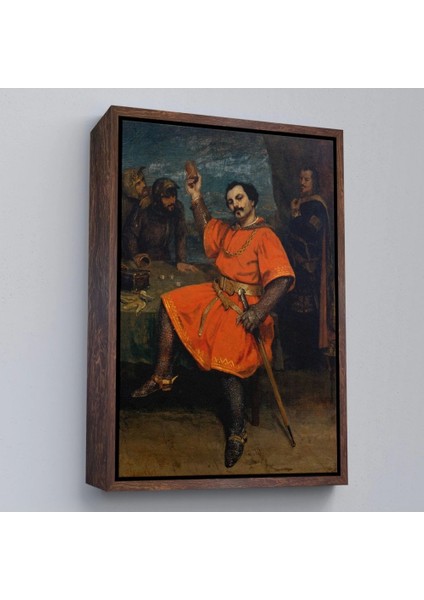 - Çerçeveli Gustave Courbet - Louis Gueymard Şeytan Robert Rolünde TABLO-7356