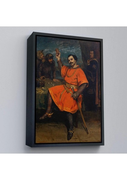 - Çerçeveli Gustave Courbet - Louis Gueymard Şeytan Robert Rolünde TABLO-7356