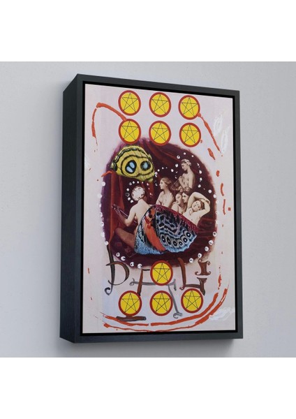 - Çerçeveli Salvador Dali - On Pentagram TABLO-7403