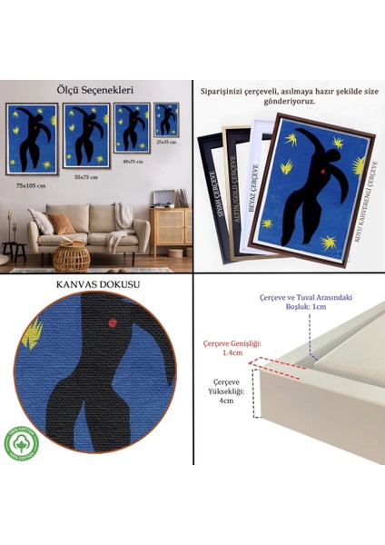 - Çerçeveli Henri Matisse - Icarus TABLO-7325
