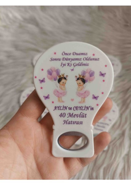 25 Adet Ikiz Kız Bebekli Mevlüt Balon Açacak Yenidoğan Doğum Günü Mevlüt Hediyelikleri
