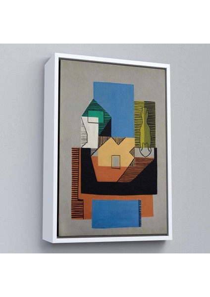 - Çerçeveli Pablo Picasso - Gitar, Şişe ve Meyve Kase TABLOSU-7317