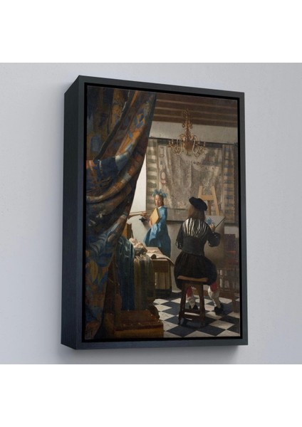 - Çerçeveli Johannes Vermeer - Resim Çizme TABLOSU-7422 modelleri