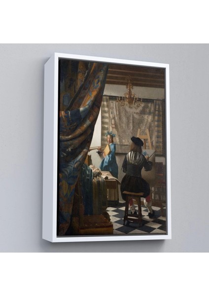 - Çerçeveli Johannes Vermeer - Resim Çizme TABLOSU-7422 fırsatları