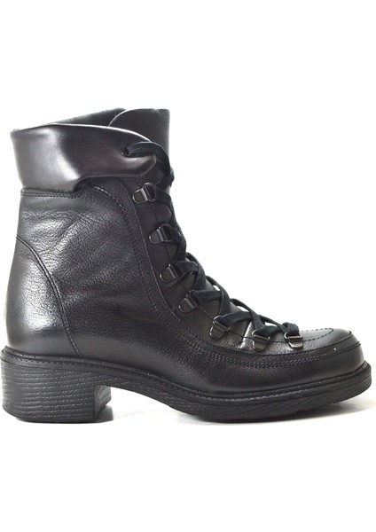 3175 Deri Siyah Kadın Postal Bot
