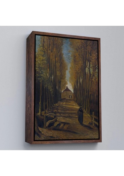 - Çerçeveli Vincent Van Gogh - Sonbaharda Kavaklı Yol Tablo - Avenue Of Poplars In AUTUMN-7473