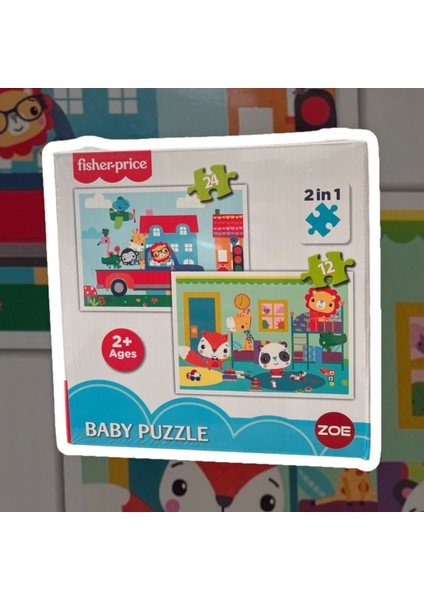 Fisher Price Bebek Puzzle Baby Puzzle 2 In 1 24 ve 12 Parça 2+ Yaş 1 Kutu