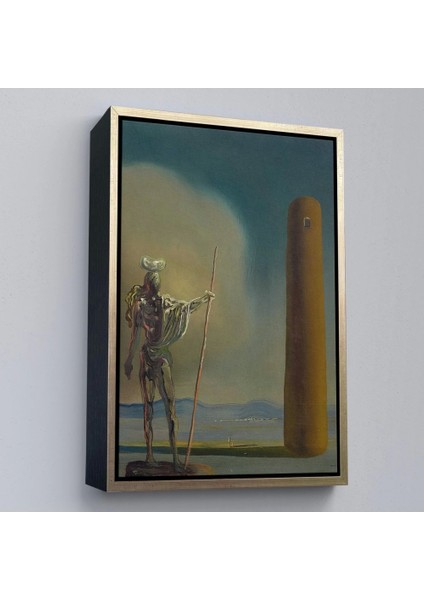 - Çerçeveli Salvador Dali - Kuledeki Şövalye Tablosu - Le Cavalier A La TOUR-7399