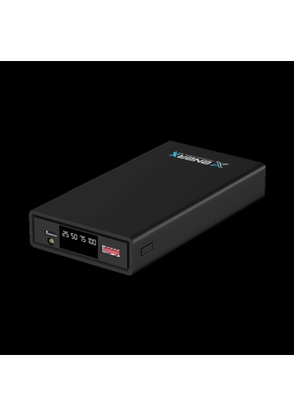 Enerx Powerbank 20000 mAh 2.1 Amper LED Göstergeli ENR-P2025DC Siyah