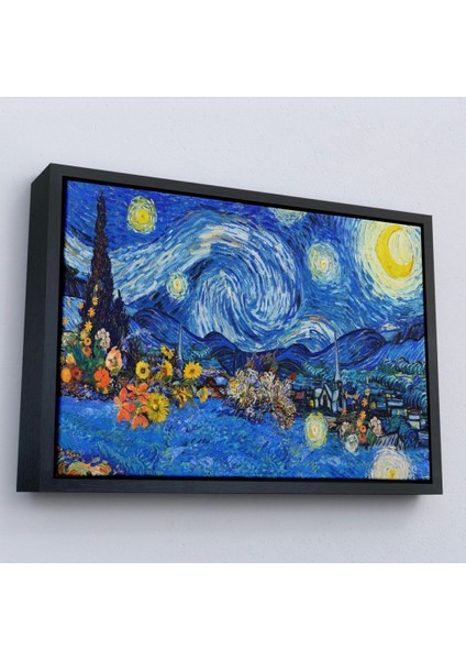- Çerçeveli Vincent Van Gogh - Yıldızlı Geceler Tablo - Starry NIGHT-7172