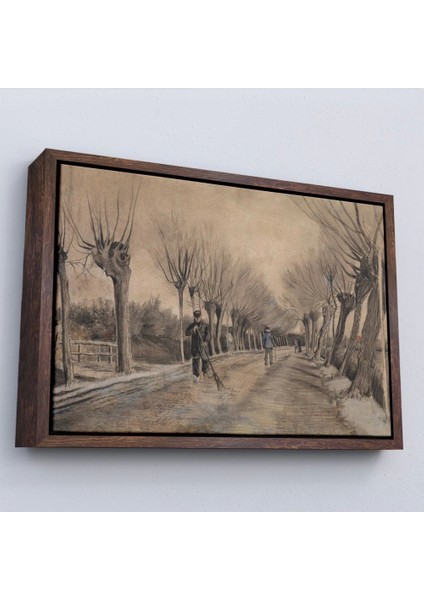 - Çerçeveli Vincent Van Gogh - Etten'de Yol Tablosu - Road In ETTEN-7186