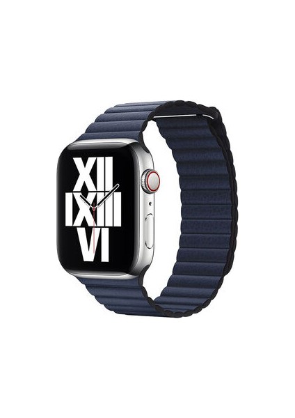 Apple Watch Ultra 49MM Suya Dayanıklı Pu Deri Lop Kordon KRD09