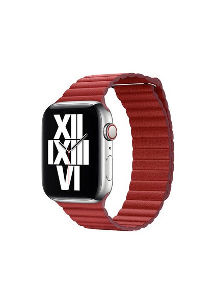 Apple Watch Ultra 49MM Suya Dayanıklı Pu Deri Lop Kordon KRD09