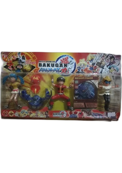 Bakugan Nostalji Oyuncak 5 Li Figür ve Kart Battle Brawlers
