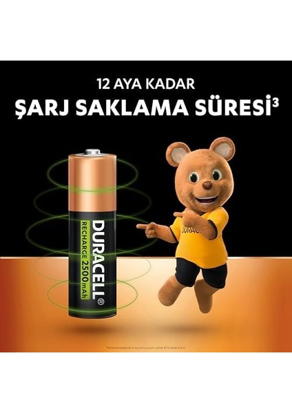 - Şarj Edilebilir Aa Kalem Pil (2'li Paket), 2500 Mah Nimh, Önceden Sarj Edilmiş, Şarj Edilebilir Pilimiz