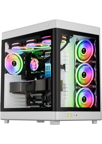 Gamdıas Neso P1, Tempered Glass, 850W, 80+Bronze, Atx, White Edition, Gamıng Kasa