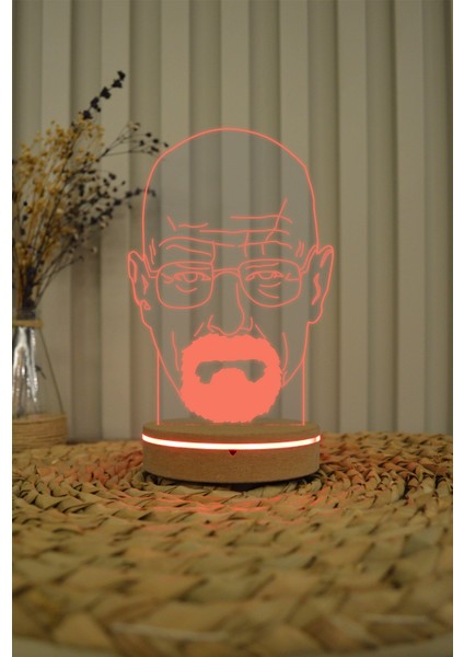 Walter White , Breaking Bad - 3 Boyutlu Dekoratif Gece Lambası 3D