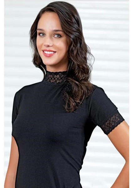 Şahinler Bayan Dantelli Yarım Kollu Atlet B629