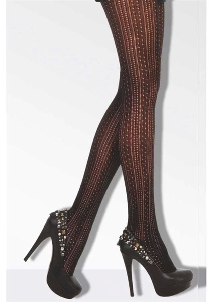 Daymod Kadın Marry Micro File Desenli Külotlu Çorap