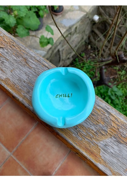 El Yapımı Seramik Renkli Küllükler Turkuaz Chill
