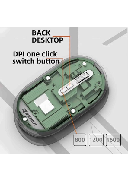 Bluetooth Destekli Kablosuz Şarjlı Şeffaf Mouse Sessiz ve Şık Tasarım