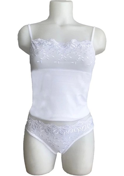 Berrak Brodeli Ip Askılı Bikini Takım 2112