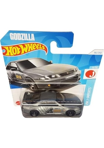 Wheels Nissan Skyline Gt-R Godzilla (BCNR33) Hw J-Imports 5/10 (96/250) HTD96 Gri 2024 + Kısa Kart Koruması Frikimonkey
