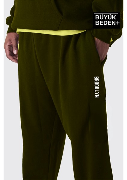 Erkek Büyük Beden Brooklyn Baskılı Ince Eşofman Altı SPR25EA53 fiyatları