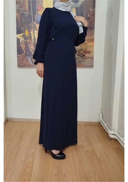 Yandan Bağcıklı Tesettür Elbise modelleri