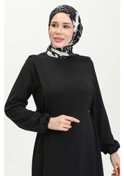 Yandan Bağcıklı Tesettür Elbise fırsatları