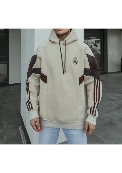 Kapüşonlu Real Sweatshırt - Çok Kaliteli Dikiş Detaylı Kol Madrid Sweat fiyatları