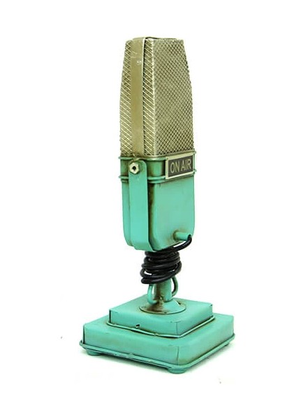 Dekoratif Metal Mikrofon