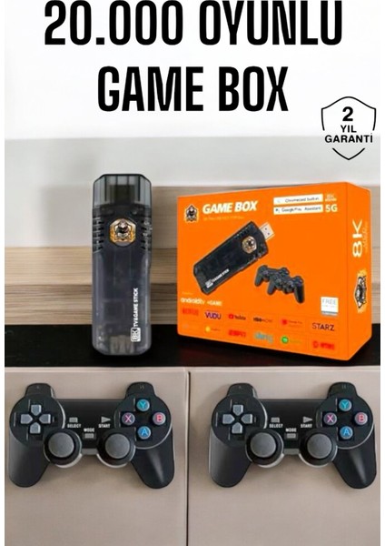 20.000 Oyunlu Premium Model Oyun Konsolu 8k Android Tv Hd Game Stick fiyatları