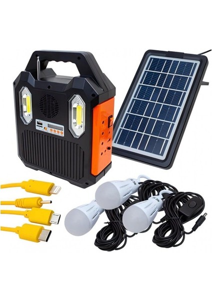 Radyolu 3 Ampullü Güneş Enerjili Ev Bahçe Kamp Aydınlatması WS-5673