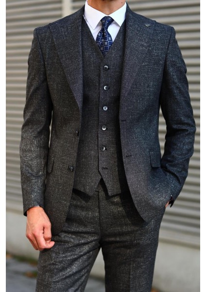 Nefes Alabilir Dayanıklı Kumaş Erkek Yelekli Takım ELBISE-KAV1053W fiyatları