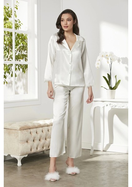 Pierre Cardin 6965 Bayan 6'lı Saten Gecelik Sabahlık