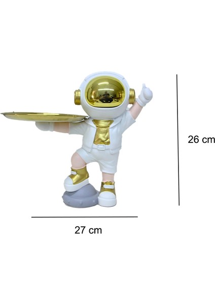 Dekoratif Uzay Astronot Servis Tabaklı