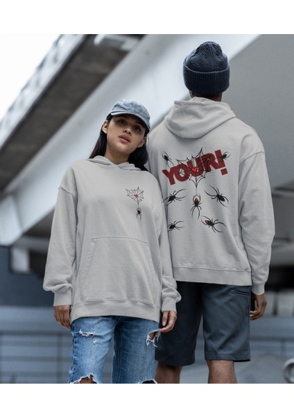 Your Kalpli Örümcek Ağı Sevgili Sweatshirt Kombini Ikili Set