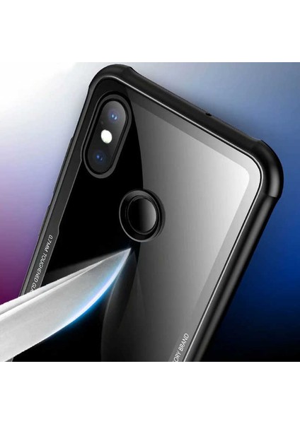 Xiaomi Mi 8 Uyumlu Kılıf Arkası Temperli Cam Kenarları Silikon Podmolje Craft Kapak