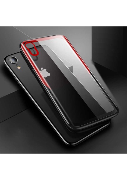 iPhone Xr 6.1 Uyumlu Kılıf Arkası Temperli Cam Kenarları Silikon Podmolje Craft Kapak