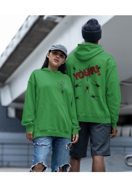Your Kalpli Örümcek Ağı Sevgili Sweatshirt Kombini Ikili Set